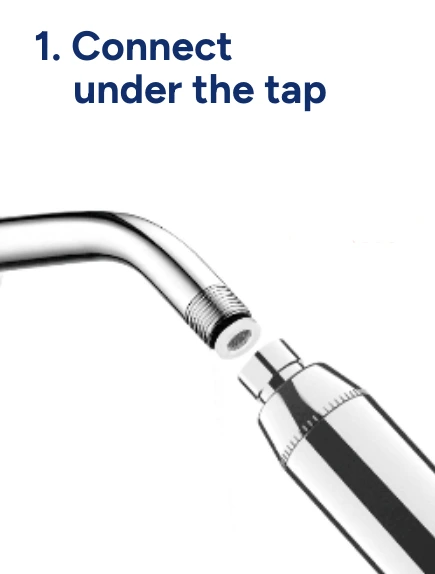 shower filter installation first step