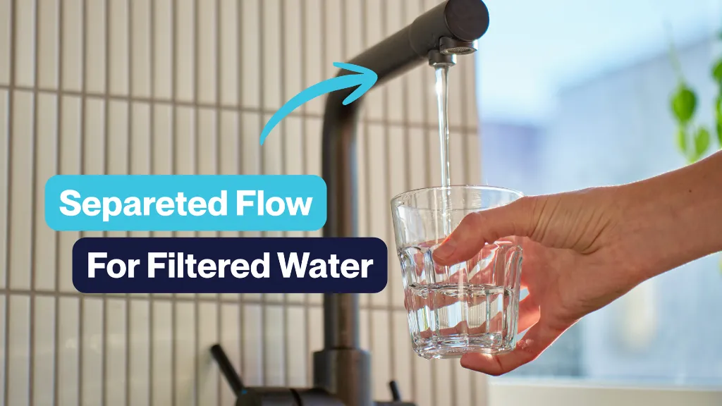 tri flow tap separad flow for filteres water.webp